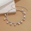 European and American Bohemian Wave Tassel Bell Anklet Women's Foot Jewelry.