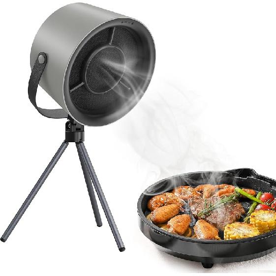 LOFICOPER Portable Range Hood, Desktop Range Hood, Portable Kitchen Exhaust Fan, Low Noise Mini Extractor Hood with 3 Speed, 5 Filter, 1200 Pa чёрный