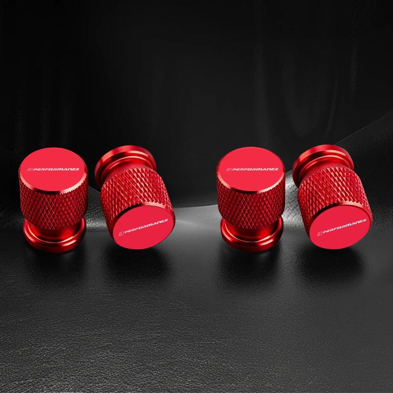 4Pcs Aluminum Car Wheel Tire Valve Caps Tyre Rim Stem Covers Airdust Waterproof For BMW M Performance Logo 1 3 5 Series X1 X3 X5 gjvc84
