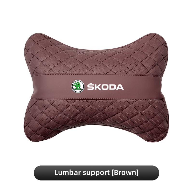 Accesorii Pernă Lombară Scaun Tetiere Piele Mașină Pentru Skoda Octavia Mk3 Fabia Yeti Kamiq Kodiaq Karoq Rapid Vrs Superb Scala