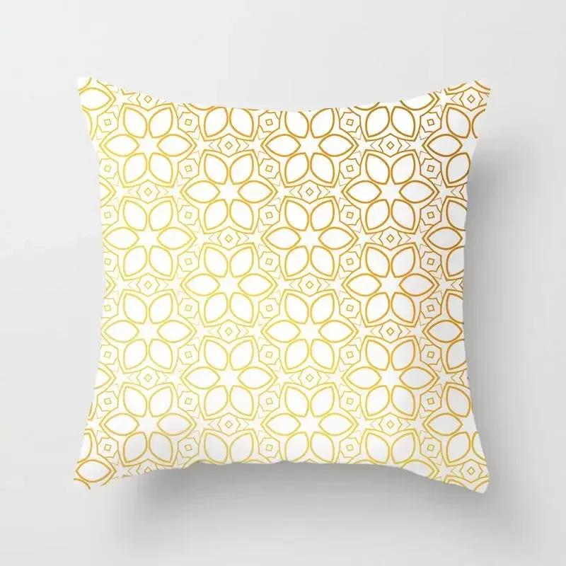 Golden Sofa Pillowcase Digital Printing Office Cushion Cover