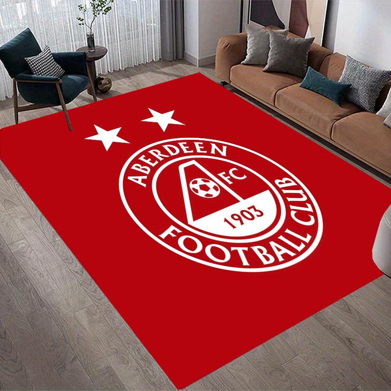 Aberdeen FC Home Sofa Decoration for Living Room & Bedroom, Non‑Slip Play Flannel Floor Mat for Game Room