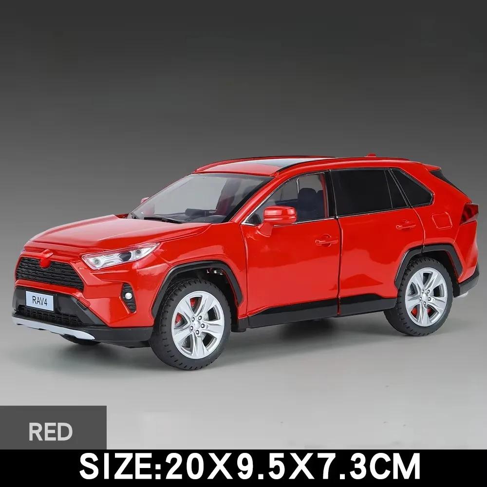 

1:24 RAV4 LAND CRUISER LC80 Model Toy Diecast Alloy Car Doors Opened Sound Light Pull Back Miniature Vehices Boy s Birthday Gift
