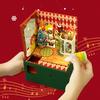 DIY TH45 Christmas Music Box Kit - Hand-Assembled Wooden Hut Ornament, Creative Holiday Gift with Musical Mechanism