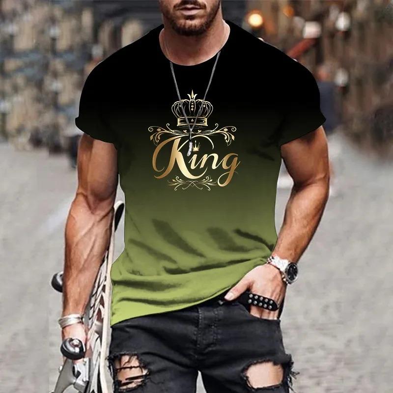 Nou Vară Vânzare Fierbinte Tricou 3D Bărbătesc Gradient Designer Harajuku Casual Mânecă Scurtă Topuri Tricou Oversized Îmbrăcăminte Bărbătească