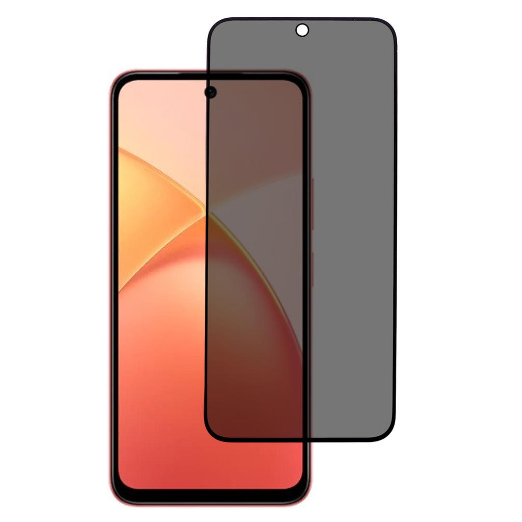 For Infinix Smart 10 Plus Anti-Peep Tempered Glass Full Covering Silk Printing Screen Protector