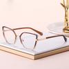 TR90 Anti Blue Light Cat Eye Reading Glasses Women Spring Metal Frames Ultralight Presbyopia Eyeglass Glitter Computer Glasses