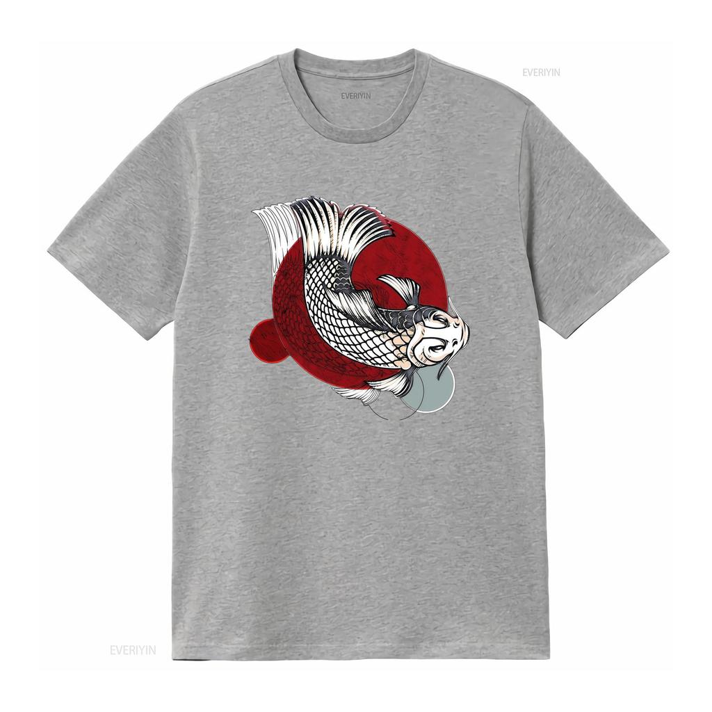 Vintage Style Koi Fish Japanese T Shirt For Unisex And Unisex Vintage Fashion Casual Designer Clothes Slightly Homme