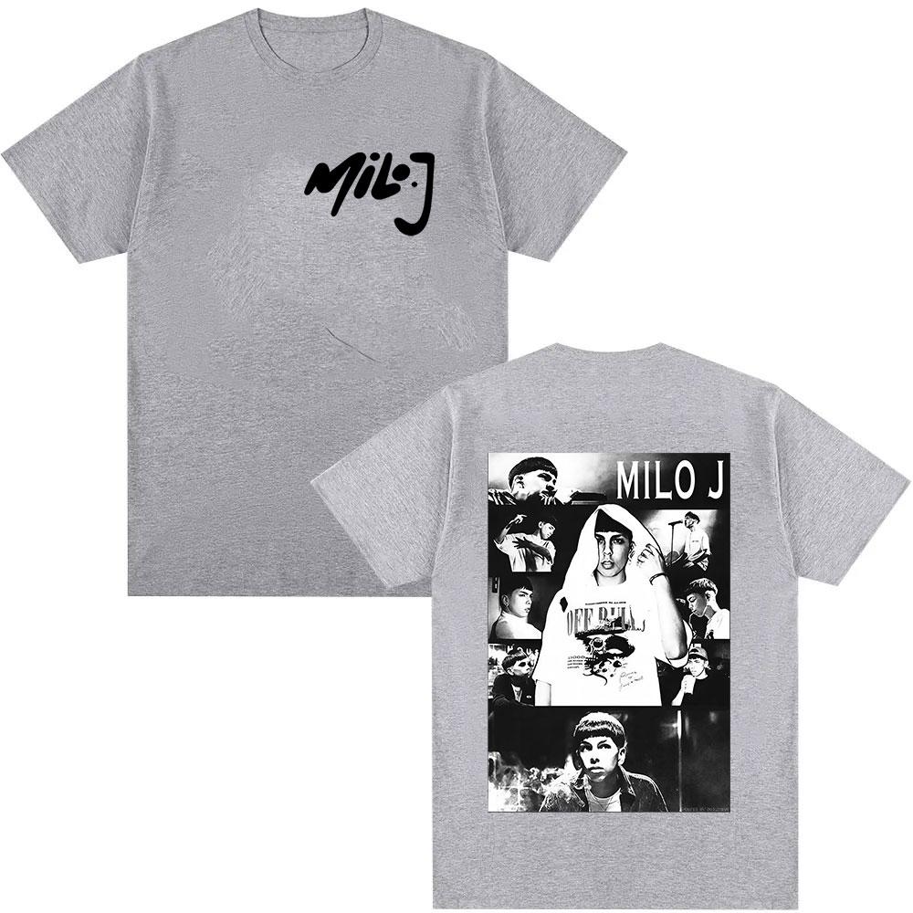 2026 Rapper Milo J Tour 2026 Graphic Tshirt for Men Hiphop Loose Fashion Shortsleeved Summer Print Cotton Tshirt Comfortable