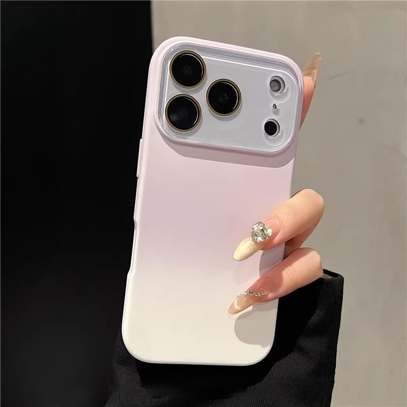 Gradient Liquid Silicone Case for iPhone 17 Pro Max/16/15 - Skin Feel, Protective, Stylish for Girls