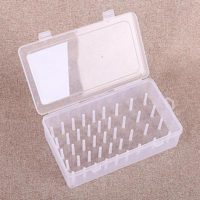 Caja de almacenamiento de hilo de coser vacío de 24 ejes 42 ejes Organizador de hilo de bordar Canillas para coser y manualidades con bandejas Poste Contenedor a prueba de polvo