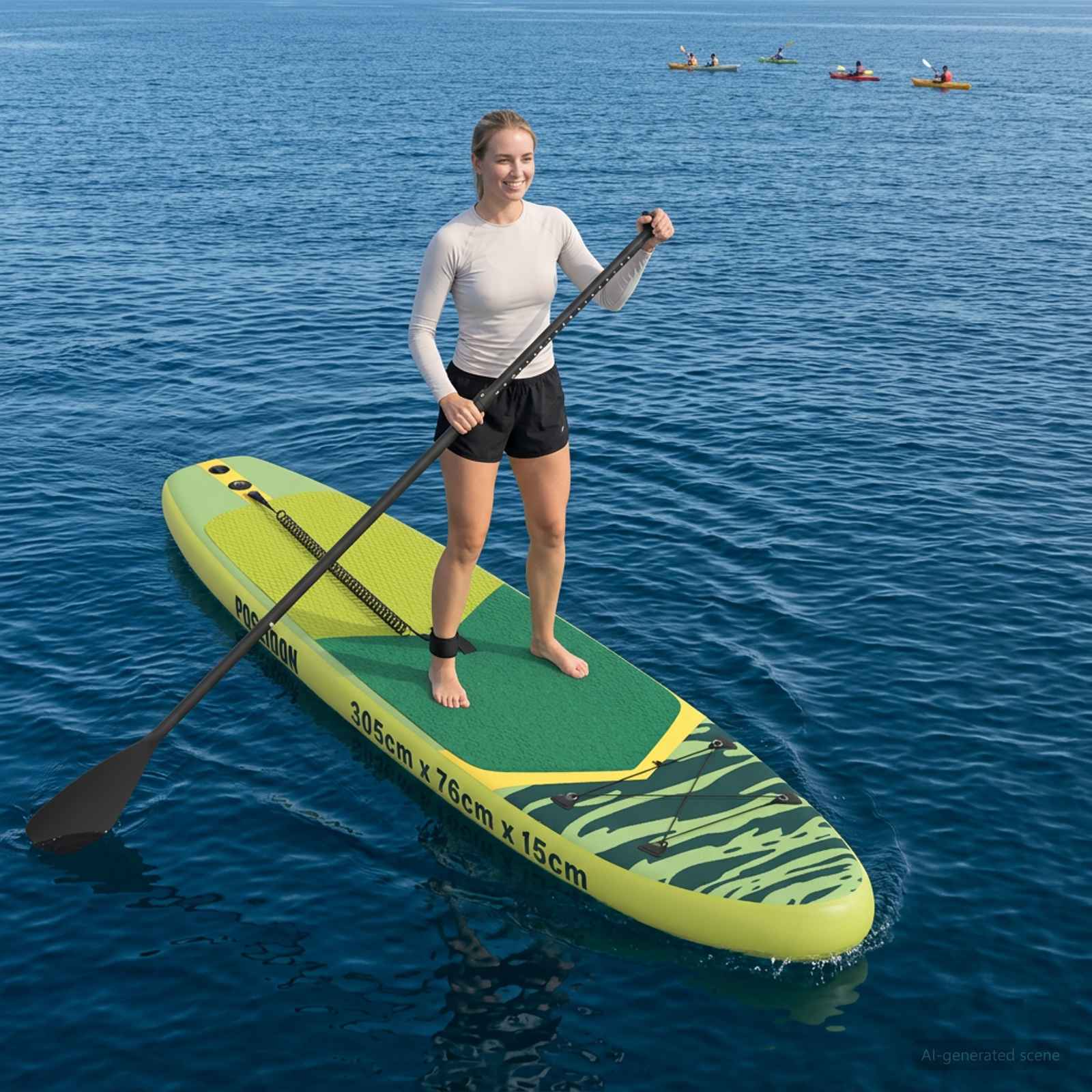 Aufblasbares Stand Up Paddle Board POSEIDON 305 x 76 x 15 cm