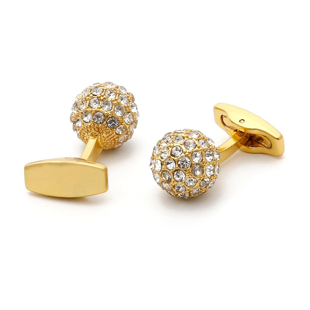 

Мужские запонки, Высококачественные Легкие Роскошные Стразы Золото Серебро 2 Цвета на Выбор Сферические Запонки для Рукавов Рубашки Xk22S053 manual