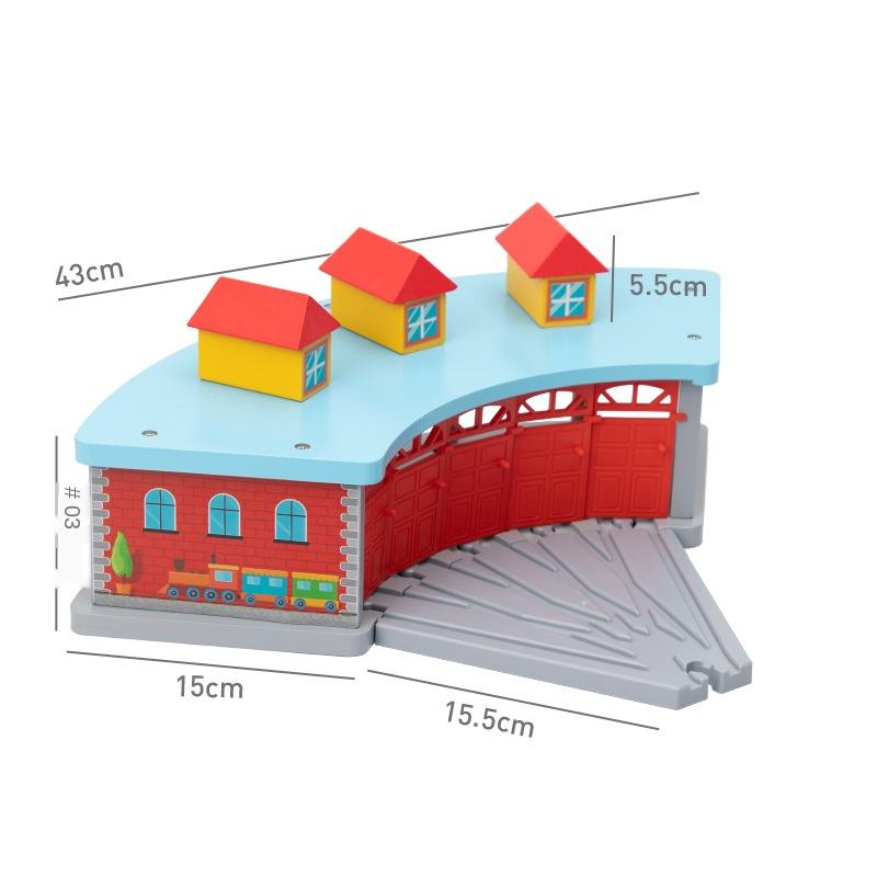 

Аксессуары для треков Blue Train Garage Train Toy Track Game Scene Совместимость с детскими развивающими игрушками Деревянные треки Наборы Подарочные PD83