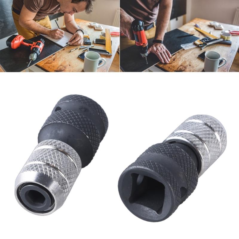 Adjustable Depth Screwdriver Bit Holder Screw Depth Adjustment 12.5mm To 6.35mm Quick Change for Easy Drill Attachment