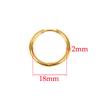 10 Stück 316L Edelstahl Creolen Ohrringe Damen Herren Punk Hiphop Kreisförmige Ohrstecker Ring Schmuck Goldfarbe Zubehör Großhandel