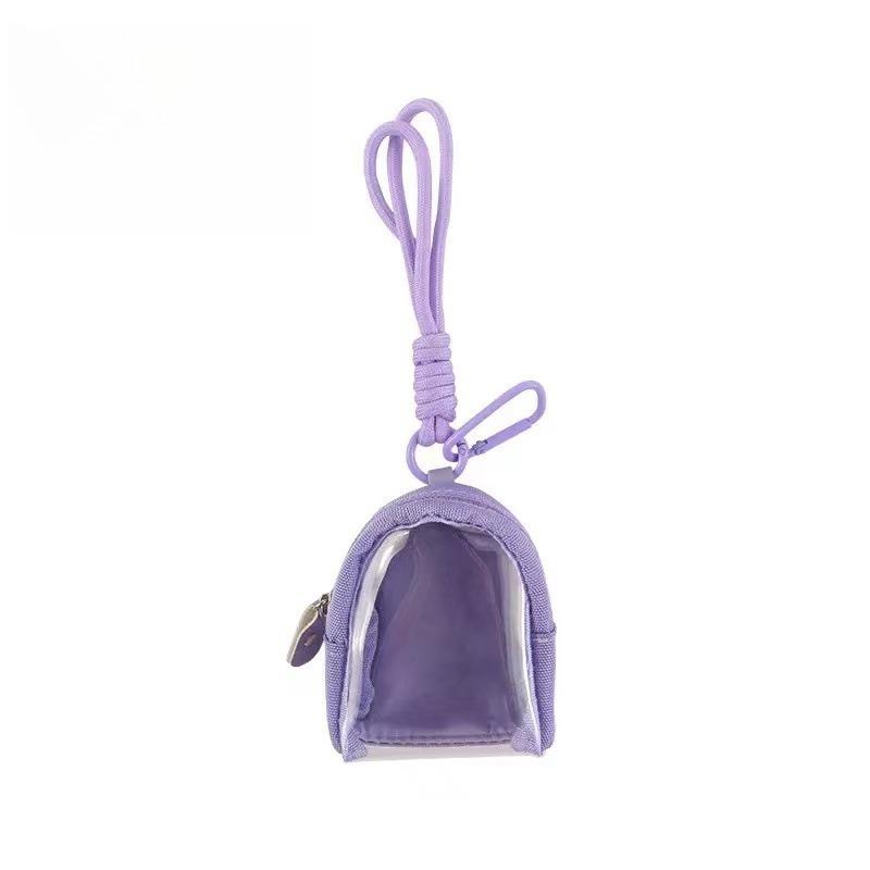 The New Millet Barwoo Storage Bag Transparent Coin Purse Canvas Headset Coin Doll Hanging Bag