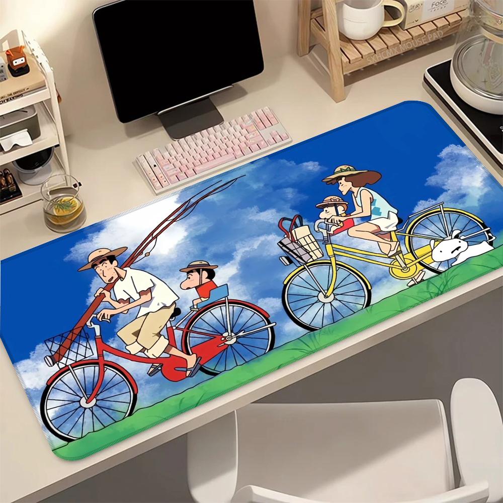 Anime Cartoon Mouse Pad C-Crayon Shin-chans Mouse Pad Peripherals Computer HD Gamers Locking Edge Non-slip Keyboard PC Desk Mat