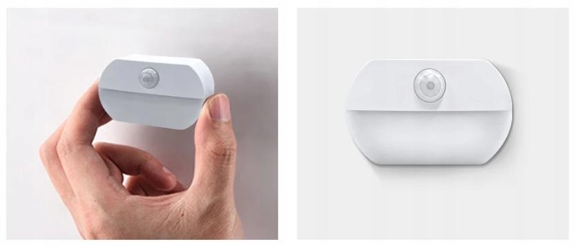 LED lamp with motion and twilight sensor, battery-operated, cold wardrobe lamp