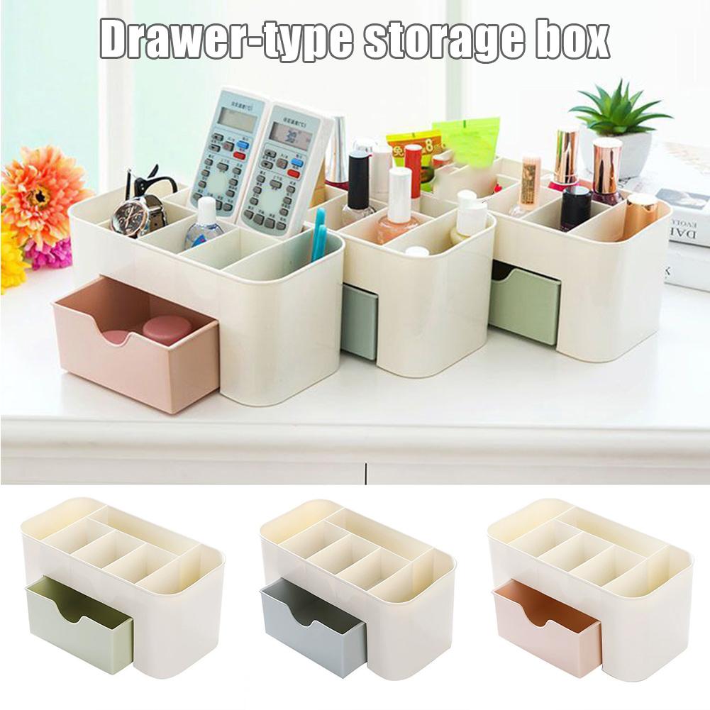 Desktop Double Layer Makeup Organizers Storage Box Cosmetic Drawers Jewelry Display Box Case Container Boxes Organizer New