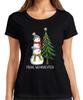 Merry Christmas Snowunisex Xmas Tree Cute Kids Ladies TShirt