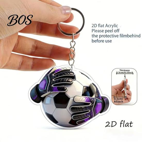 Fußball Schlüsselanhänger Anhänger Anhänger, Torwarthandschuhe Ball Design Schlüsselanhänger, Realistischer Halter Sport Zubehör für Fans Rucksack