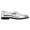 Zara Pu Slip-On Loafers Women Shoes Silver 12514310808