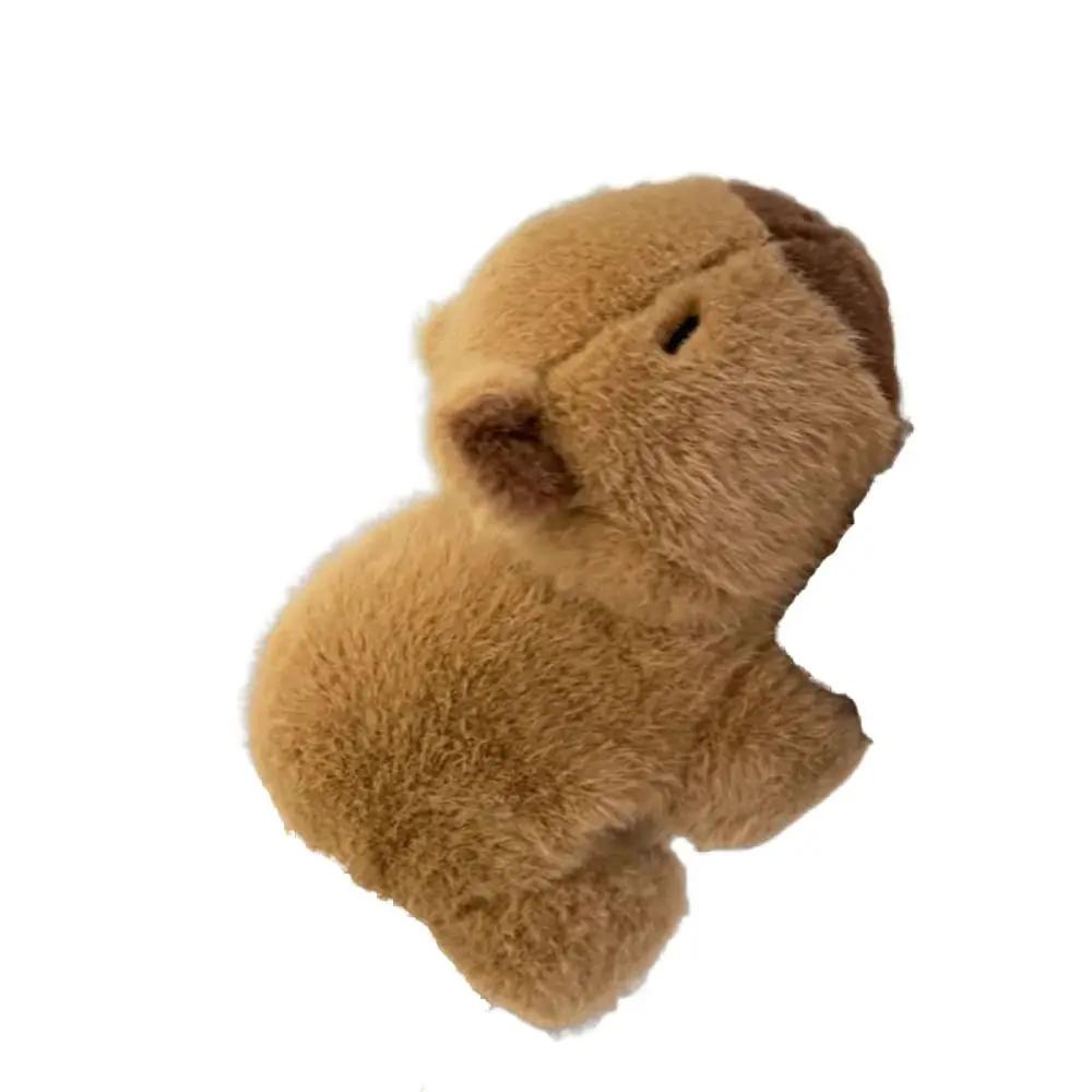 Simulation Capybara Stuffed Animal Plush Toy Handheld Wrist Fluffy Capybara Doll Slap Bracelet Soft Plush Wrist Band Gift