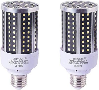 25W LED Corn Lights, Corn-Shaped, E26 Base, 6000LM, 6000K, Equivalent To a 150-200W Incandescent Bulb, Ultra-Bright, Energy-Saving, Long-Life,