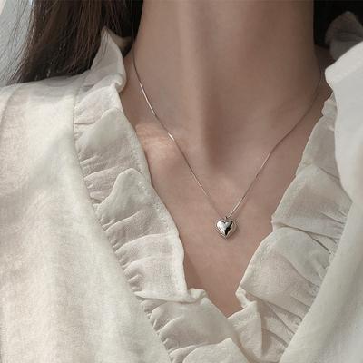 Love Necklace Xiaohongshu Blogger Sweet Peach Heart Pendant Collarbone Chain