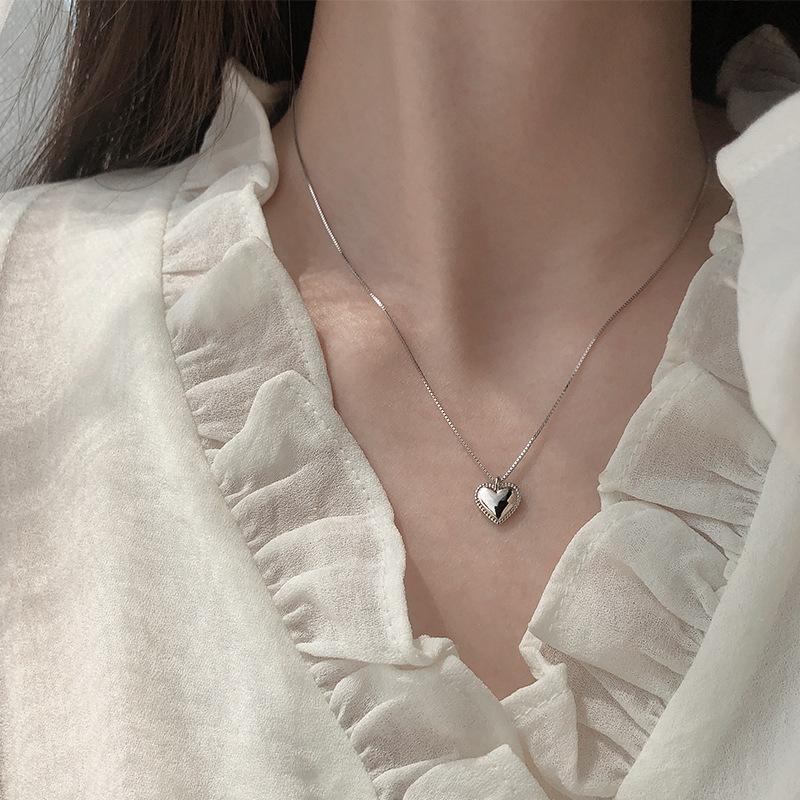 

Love Necklace Xiaohongshu Blogger Sweet Peach Heart Pendant Collarbone Chain