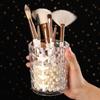 Makeup Brush Storage Bucket Diamond Pattern Pen Holder Light Luxury Desktop Ornaments Bedroom