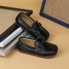 Fashion Genuine Leather Luxury Kids Loafers Baby Little Boys Girls Moccasins Toddler Flats Casual Boat Children's Wedding Shoes Autumn