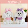 Dog Teddy Bowknot Plush Toy Stuffed Animal Doll Bedroom Decoration Kids Gift
