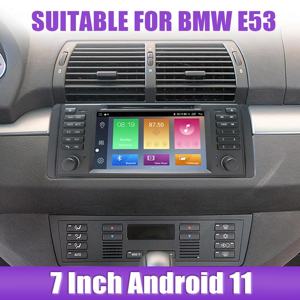 

Автомобильный радиоприемник для BMW E53 1996-2007, видеоплеер, 2 Din, Android 11, 7 дюймов, GPS-навигация, реверсивное изображение