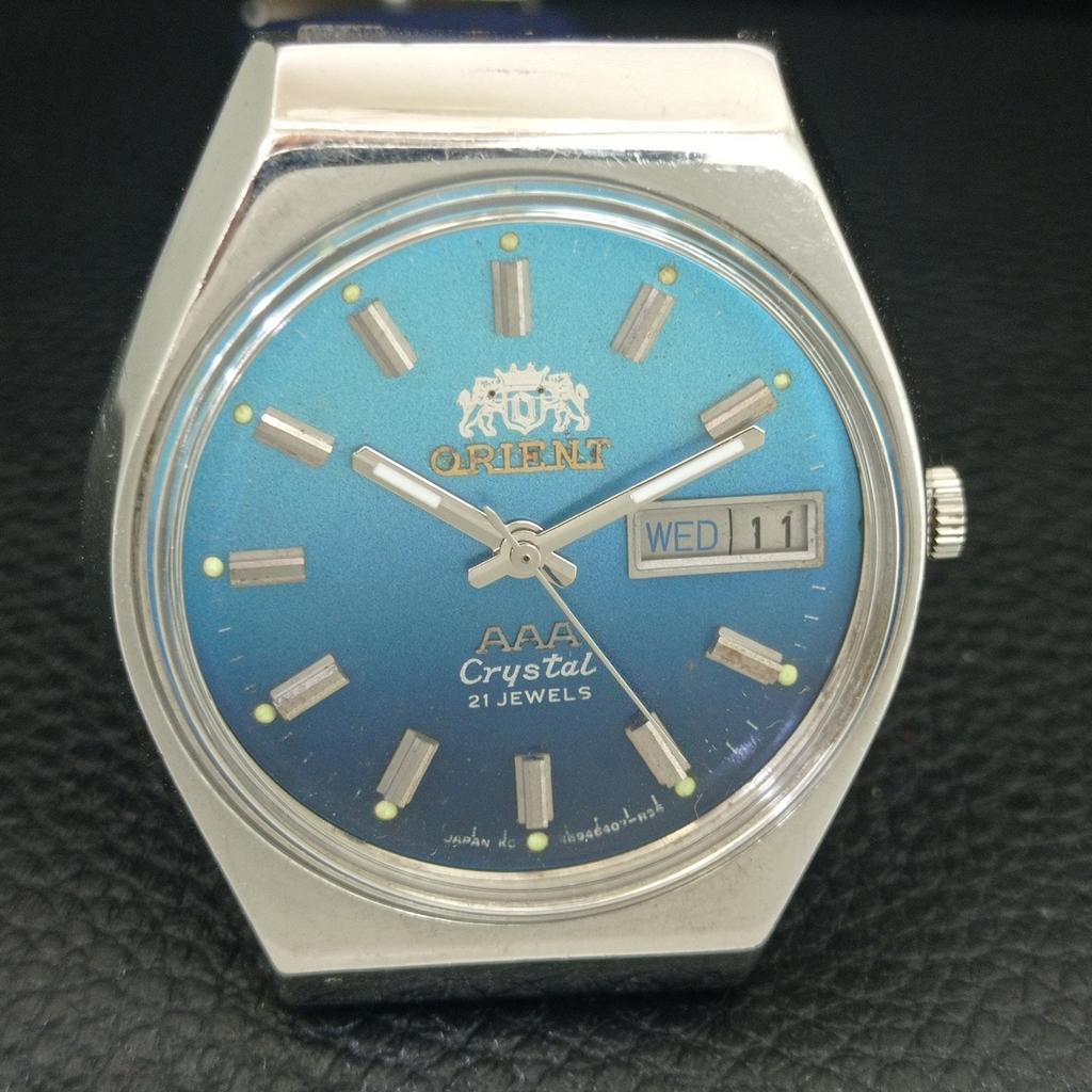 Orient AAA CRYSTAL AUTOMATIC VINTAGE JAPAN MENS ORIGINAL DIAL WATCH A707782-1