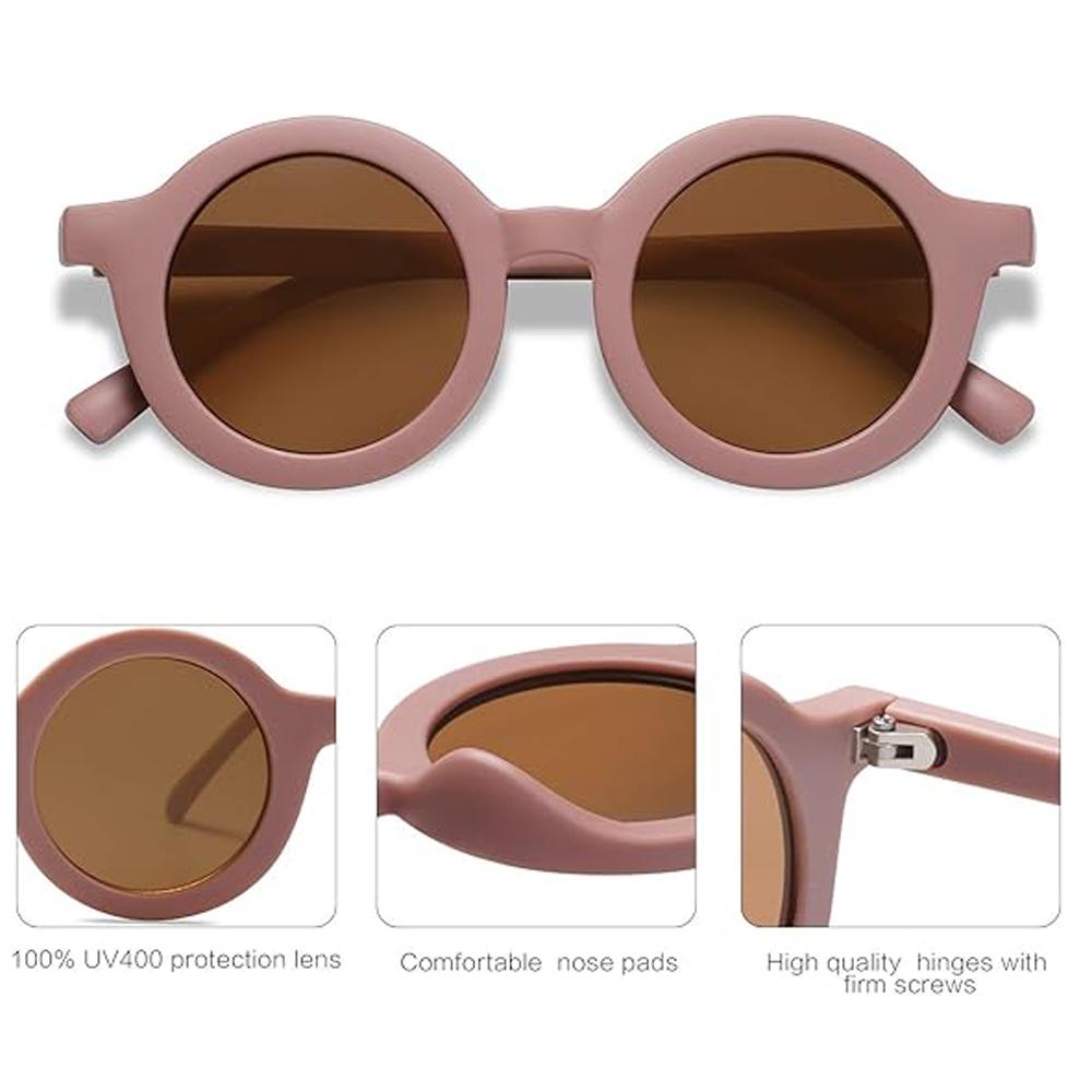 Kids Children's Sunglasses Inset Style Round Frame 1-7 Year Old Baby Sunglasses Sun Shading Sun Protection  Eyewear Accessories