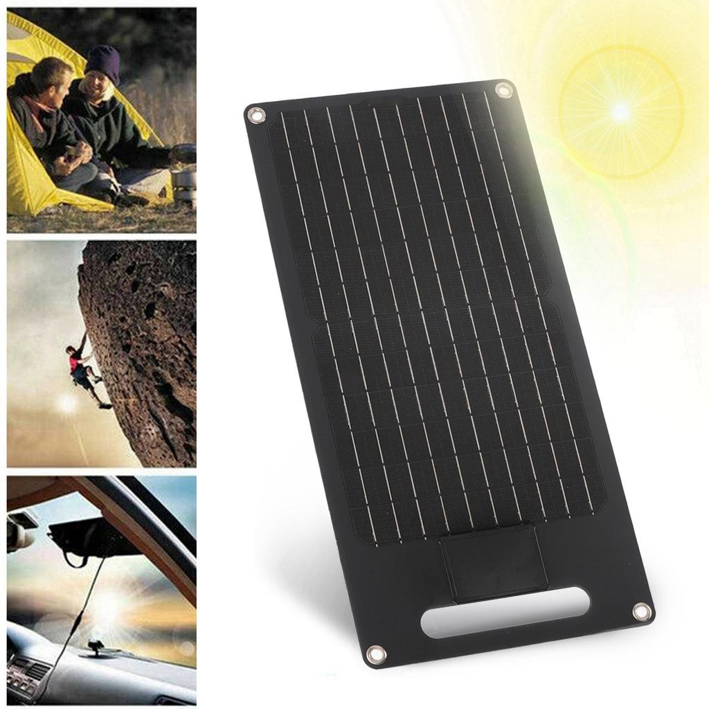50W Solar Panel 12V High Efficiency Monocrystalline Solar Panel Dual USB Charger for Vehicle Battery
