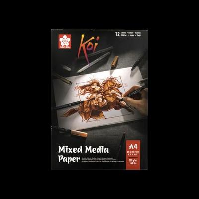 Drawing Pad - A4 - 290g - Mixed Media - Watercolor, Markers, Gouache, Ink - Sakura - Koi