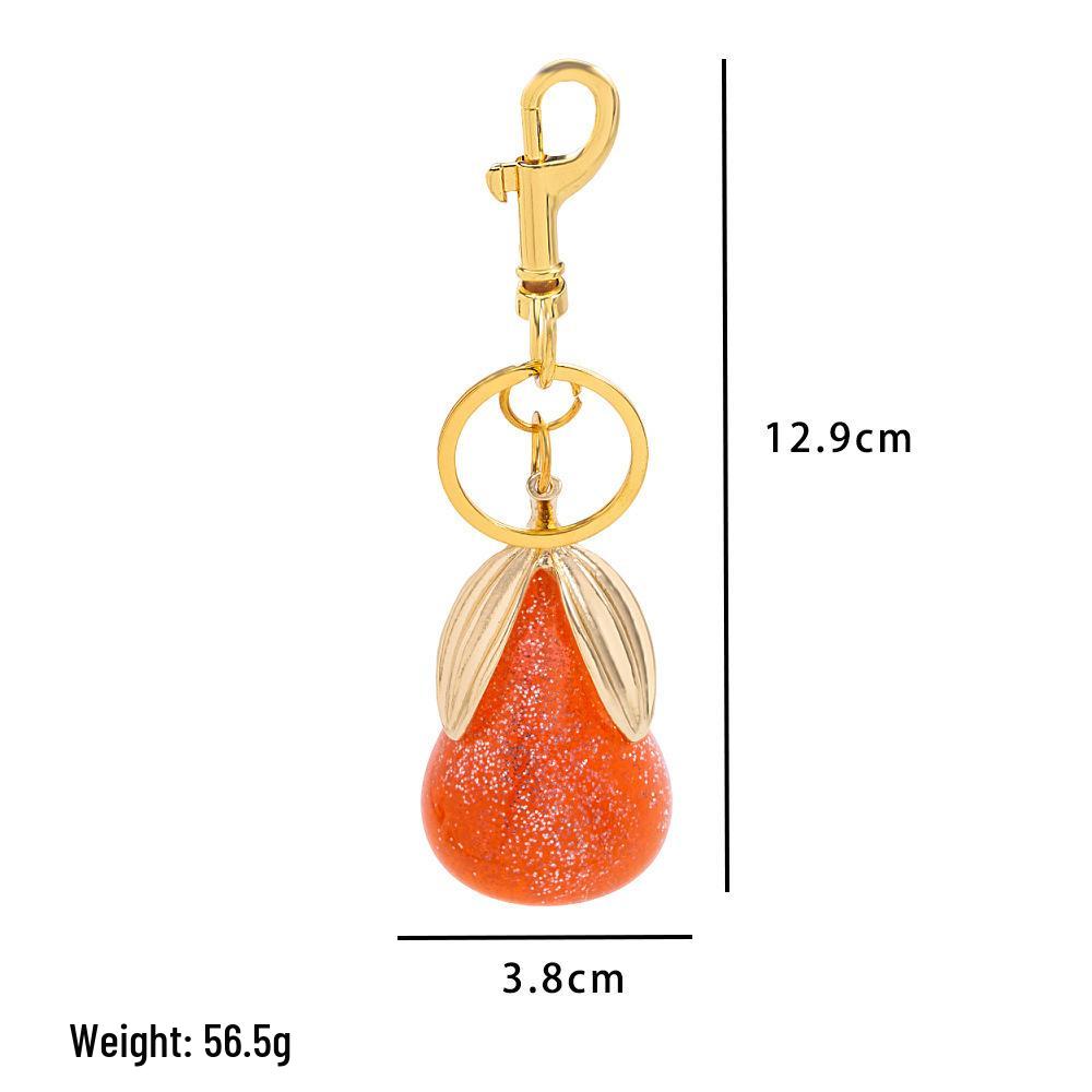 Trendy Large Pear Resin Keychain Pendant for Women