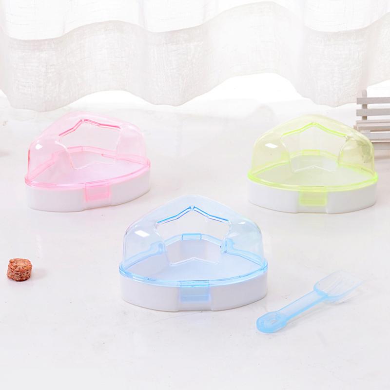 Hamster  Bathroom  Toy, Five-pointed Star Entrance Transparent Bathtub, Sand Bath Room With Sands