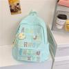 Schoolbag high value ins wind backpack alphabet junior high school student leisure backpack college wind large capacity class schoolbag female