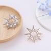 Mote geometri overdrevne øredobber perle innlagt drill luksuriøs edel stjerne solsikke øredobber