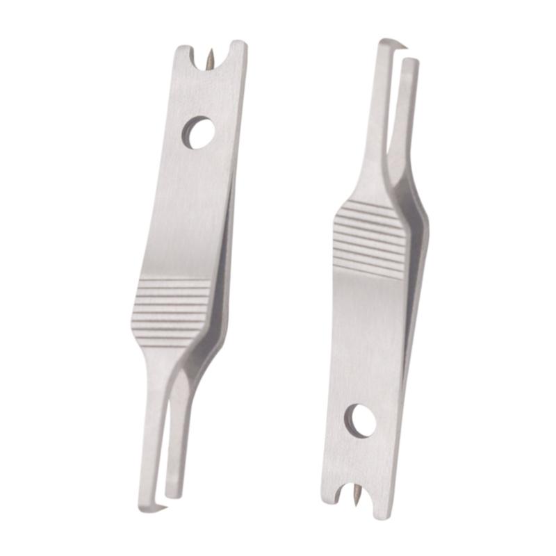 2Pcs Multifunctional Fishing Line Pliers Double Opening Pliers Fishing Tackle Accessories Fishing Line Tweezers