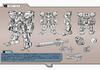 Front Mission Structure Arts 1/72 Scale Plastic Model Kit Series Vol. 1 Light Gray Ver. Giza Set of 4 [First Press Bonus: "FRONT MISSION STRUCTURE ART