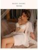 Guiruo Satin Lace Nightdress & Robe Set with Chest Pad