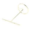 4pcs Gold T Shaped Earring Display Stand Slotted Necklace Organizer Stand  Home Storage
