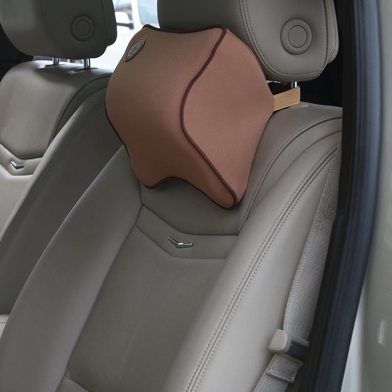 Car Headrest Memory Foam Neck & Lumbar Support Pillow - Customizable.