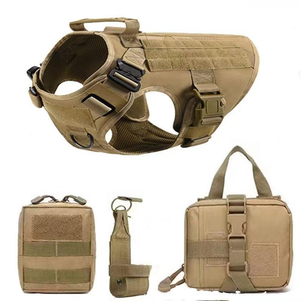 Zhongyi dog suit set, outdoor dog vest, multi-functional water cup cover, medical bag ins wind