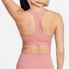 Nike Logo Print Round Neck Sports Bra Women Underwear Pink FN8512-699